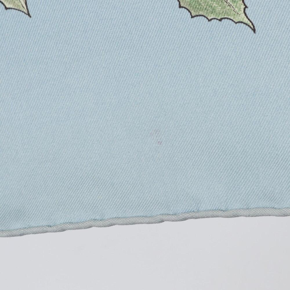 HERMES Authentic Blue Silk Scarf - Picture 4 of 5